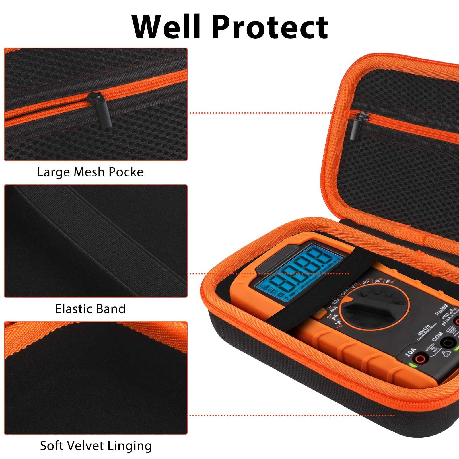 Hard Multimeter Case for Klein Tools MM400/MM325/MM300 Digital Multimeter Com…