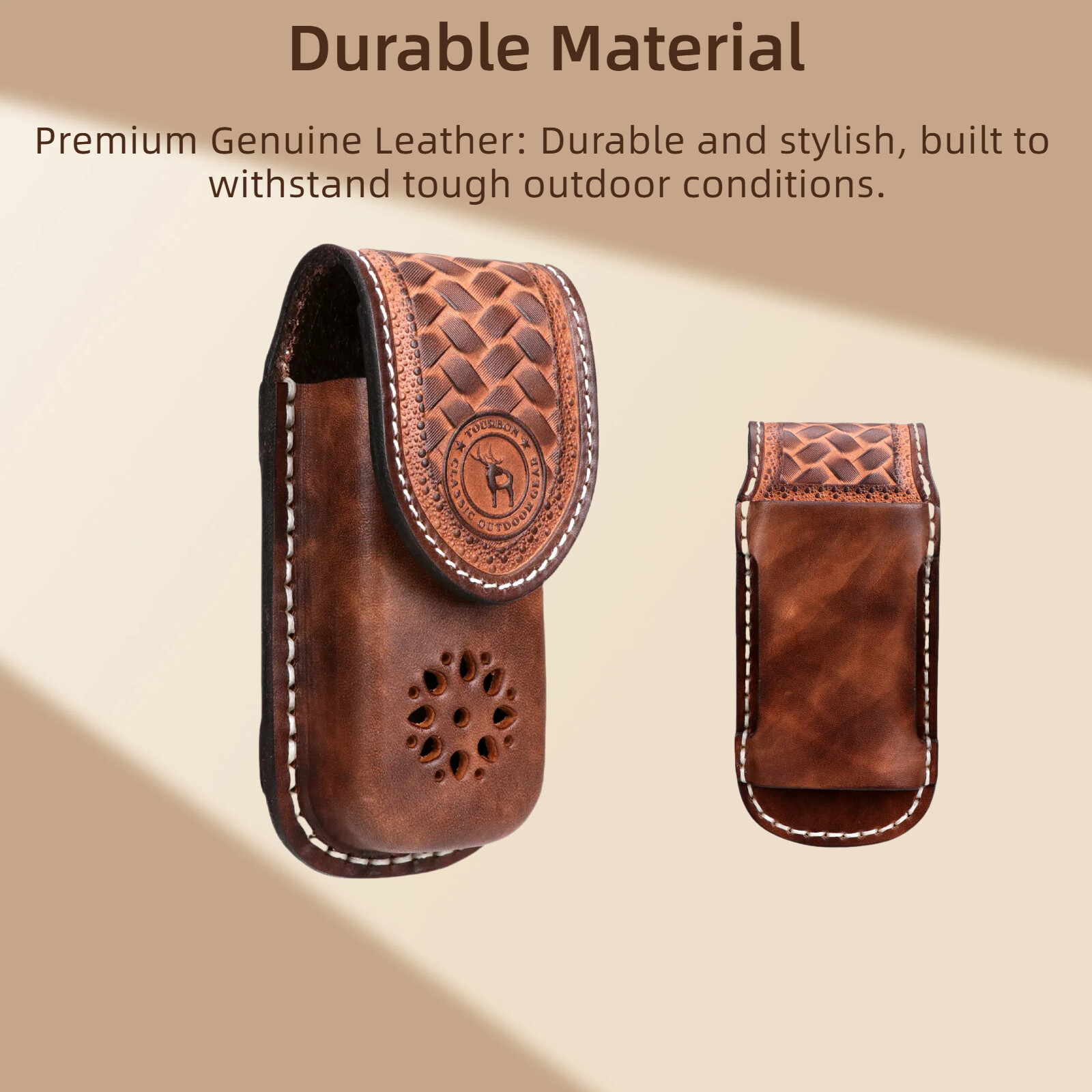 Tourbon Pocket Knife Carry Sheath Knives Storage Belt Case EDC