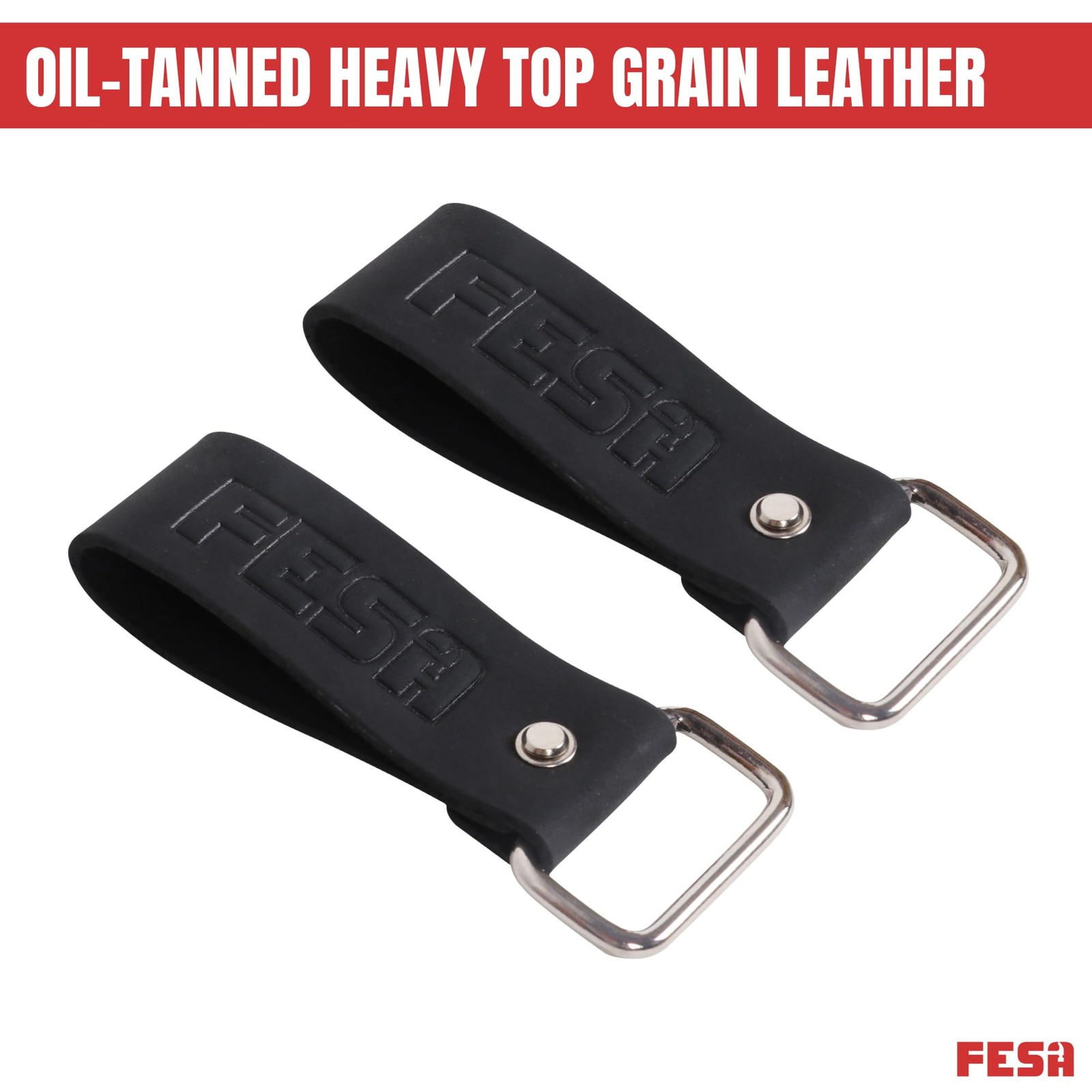 FESA Leather Tape Measure Holder – Set of 2 – Leather Measuring Tape or Drill…