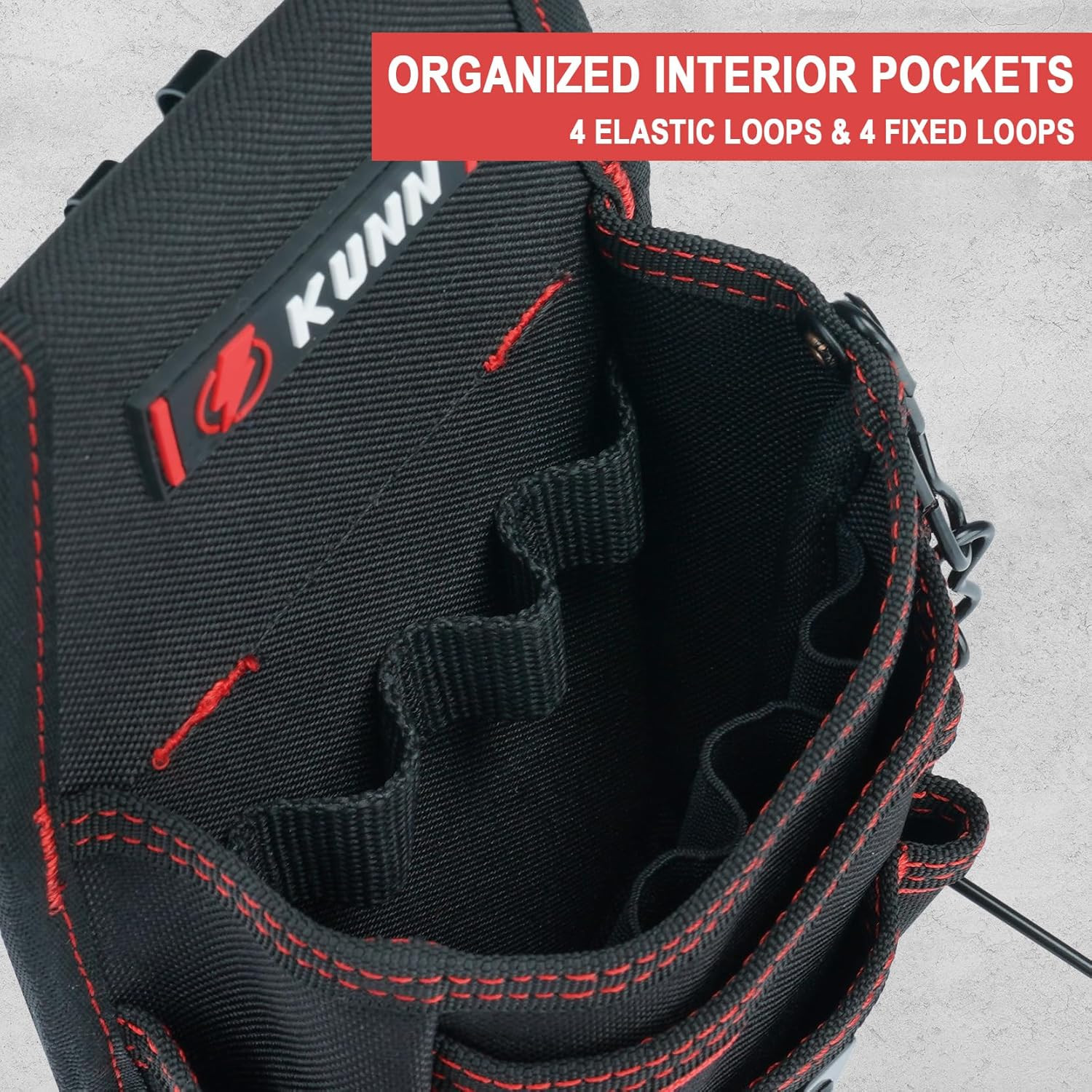 Heavy Duty Electrician Tool Pouch with Belt Clip – 7-Pocket Organizer