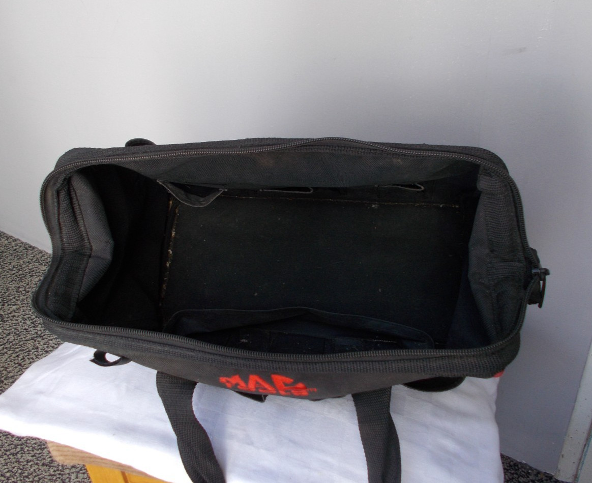 Mac Tools Small TOOL BAG Black W Red Embroidered Logo 14” with Pockets