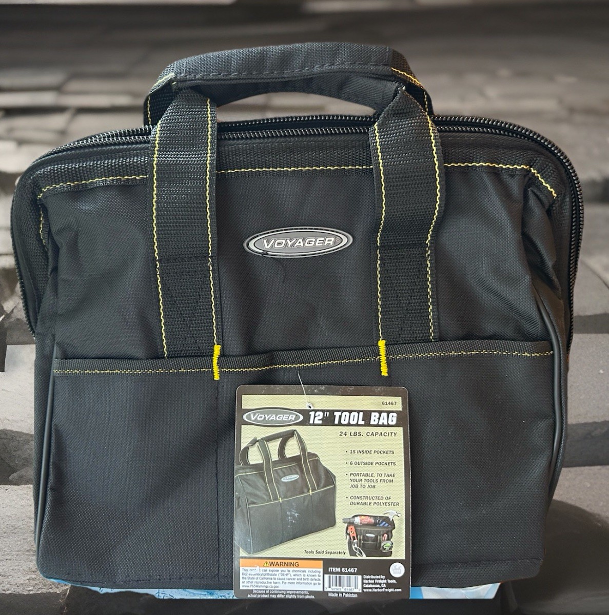 Voyager 12in Tool Bag Total Of 21 pockets 24Lb. Capacity BLACK NWT