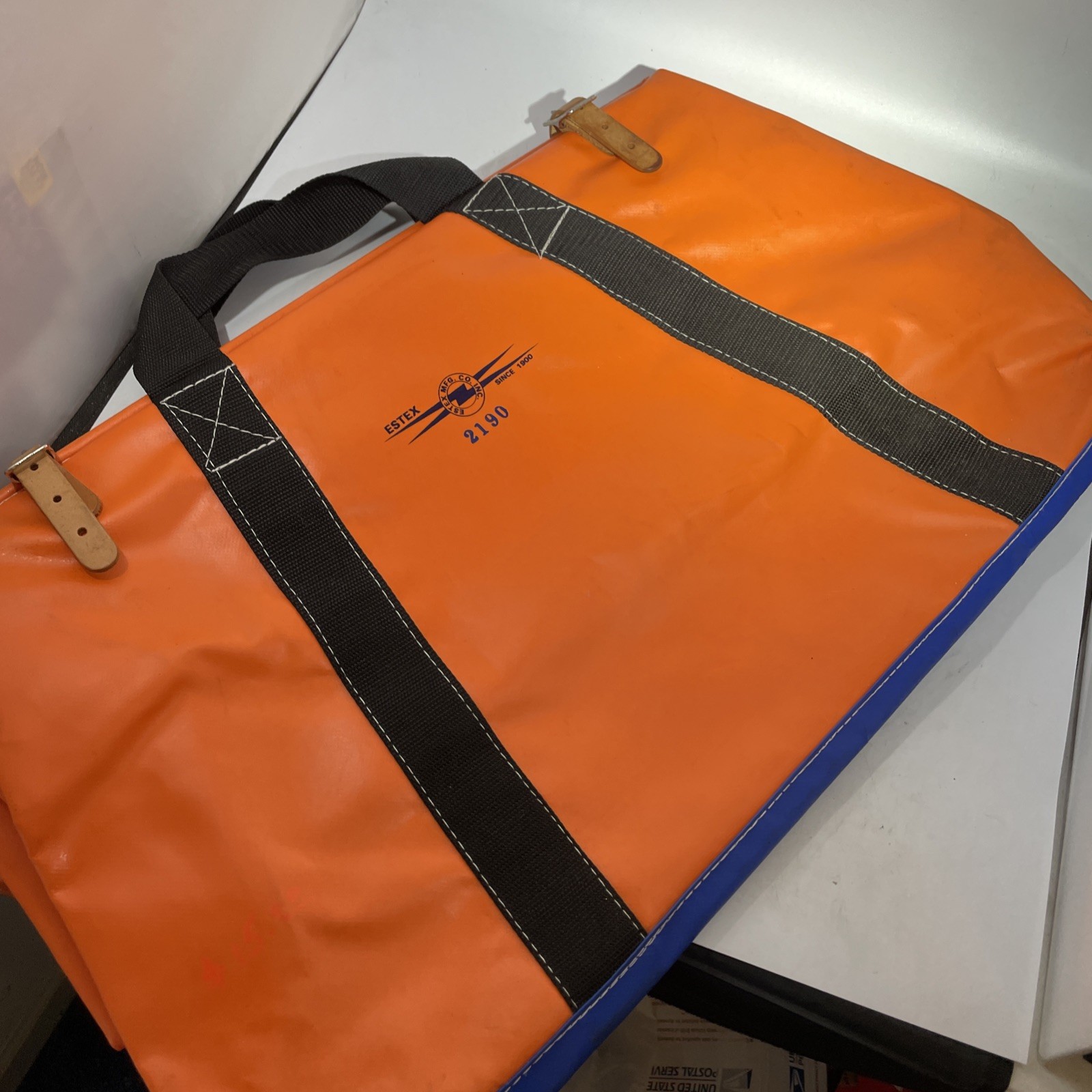 Estex Weatherproof 24” Vinyl Lineman’s Gear Bag 2190 Safety Orange Big Large