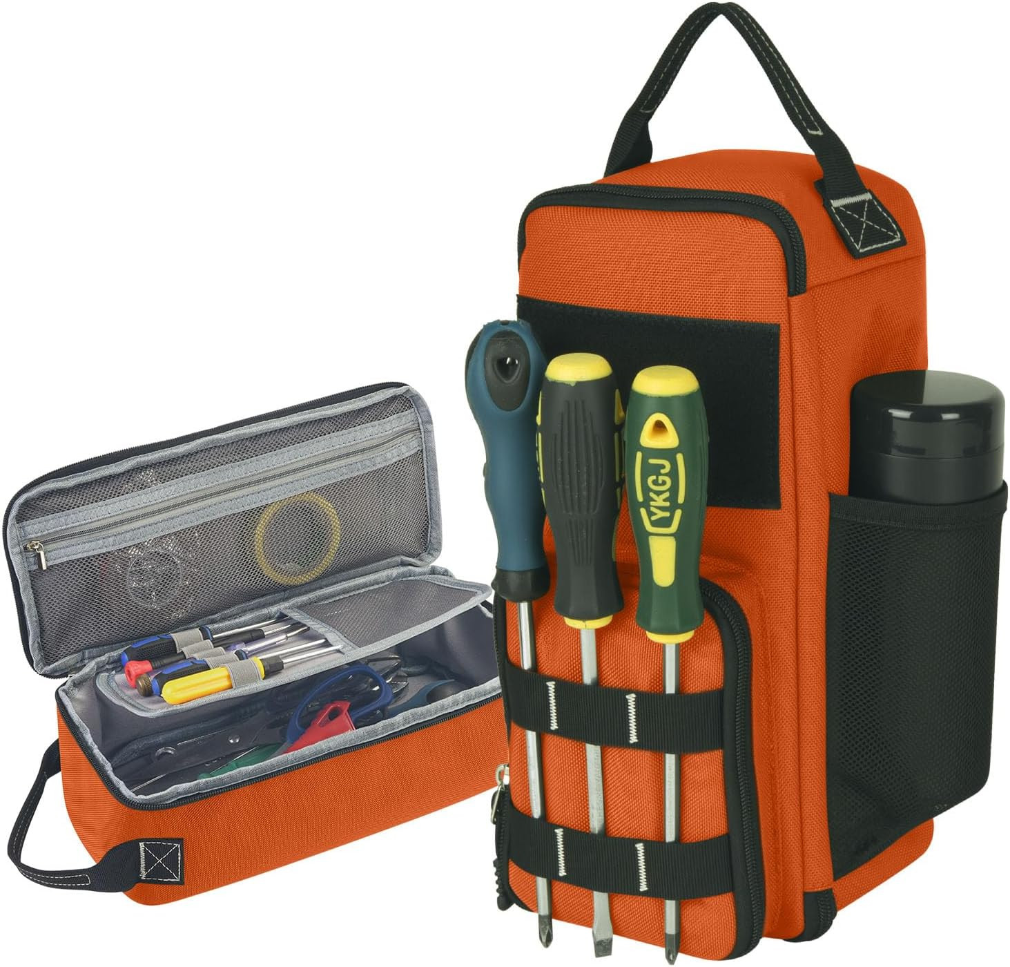 12.6″ Small Tool Bag Pouch for Men with Multiple Pockets, Waterproof Heavy Duty