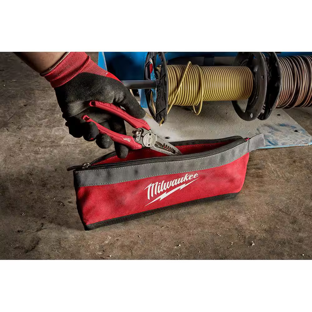 Milwaukee Tool Bags 3 Pack Zipper Pouches 14 8 6 in Red Durable Water Resistant