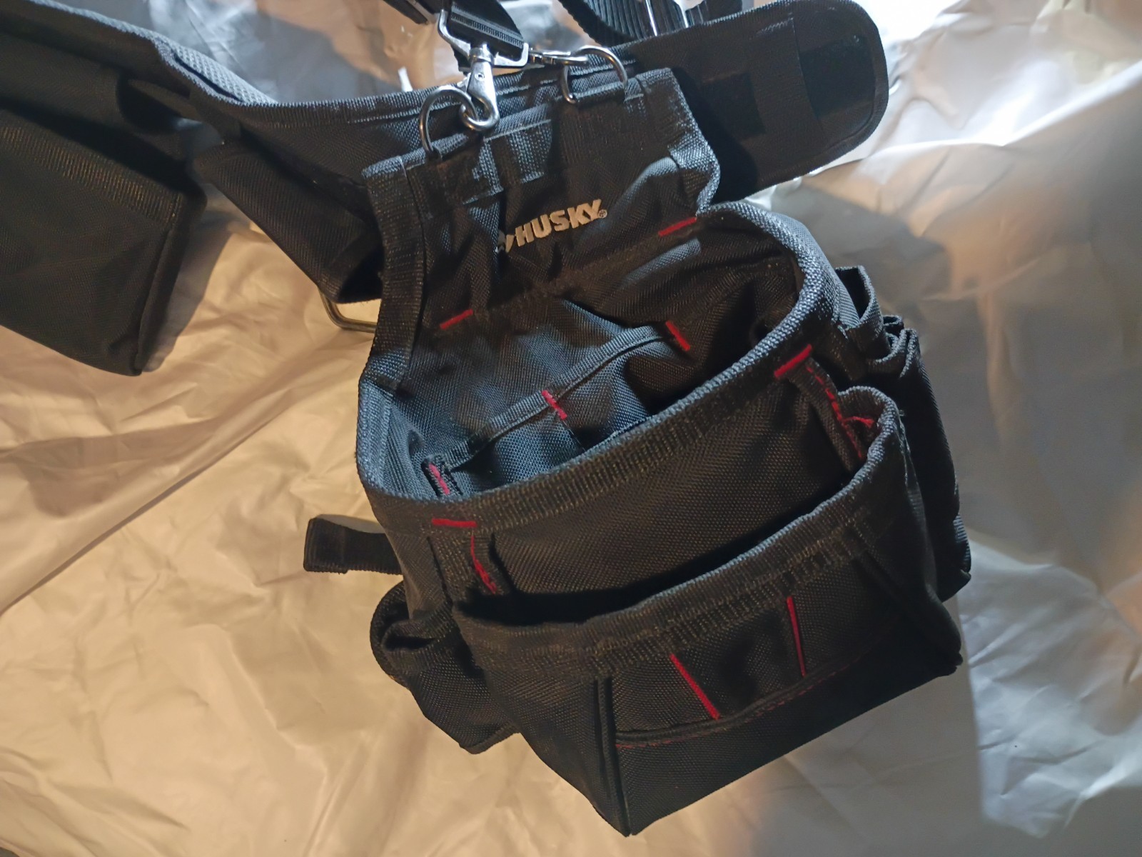 Husky Electrician Tool Belt Pouch Set Adjustable Work Belt Carpenter Rig