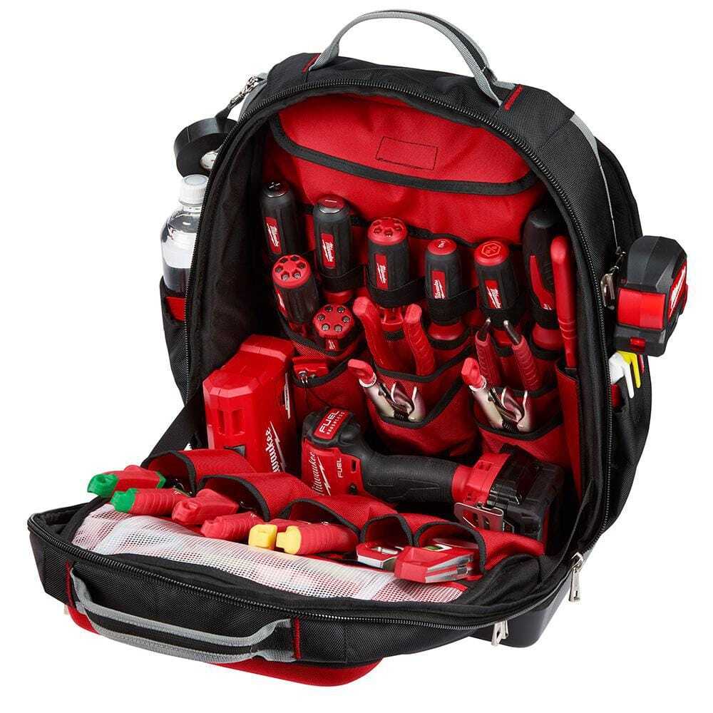 Milwaukee Jobsite Backpack Heavy-Duty Tear-Resistant Tool Storage Hardshell
