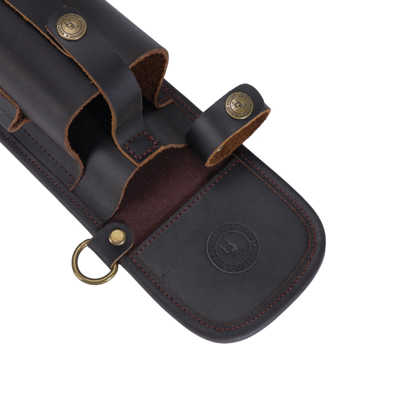 Tourbon Leather Logger Tool Bag Axe Felling Wedges Carry Pouch Flat File Holder