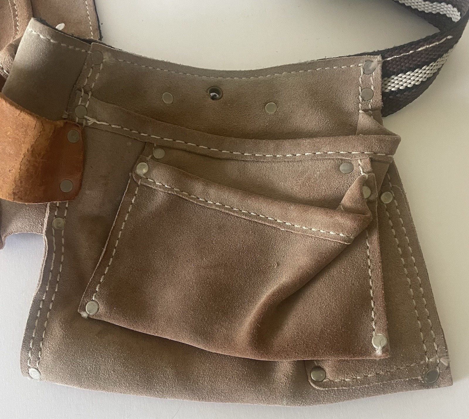 Nicholas Heavy Split Cowhide Leather Tool Belt Handyman 493X Pouch Carpenter USA