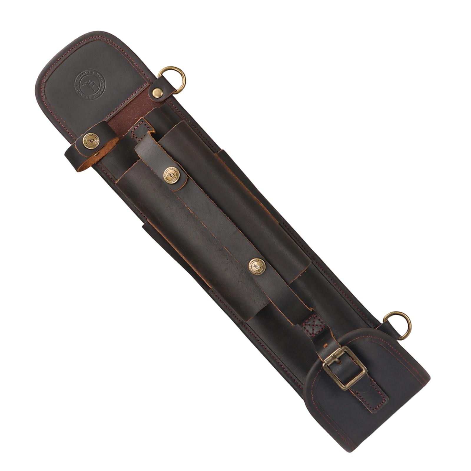 Tourbon Leather Logger Tool Bag Axe Felling Wedges Carry Pouch Flat File Holder