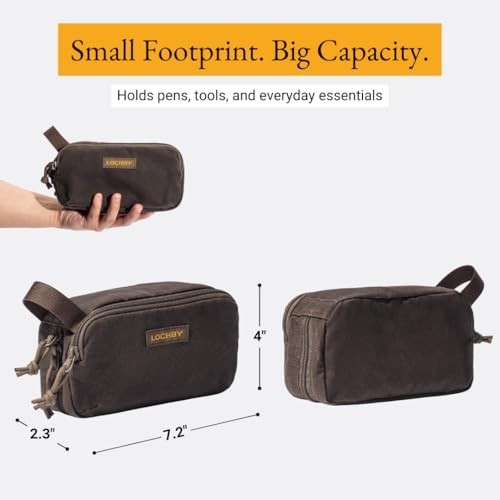 Multipurpose Tactical Mini Tool Bag | Water-Resistant Waxed Canvas Pouch | Dual-