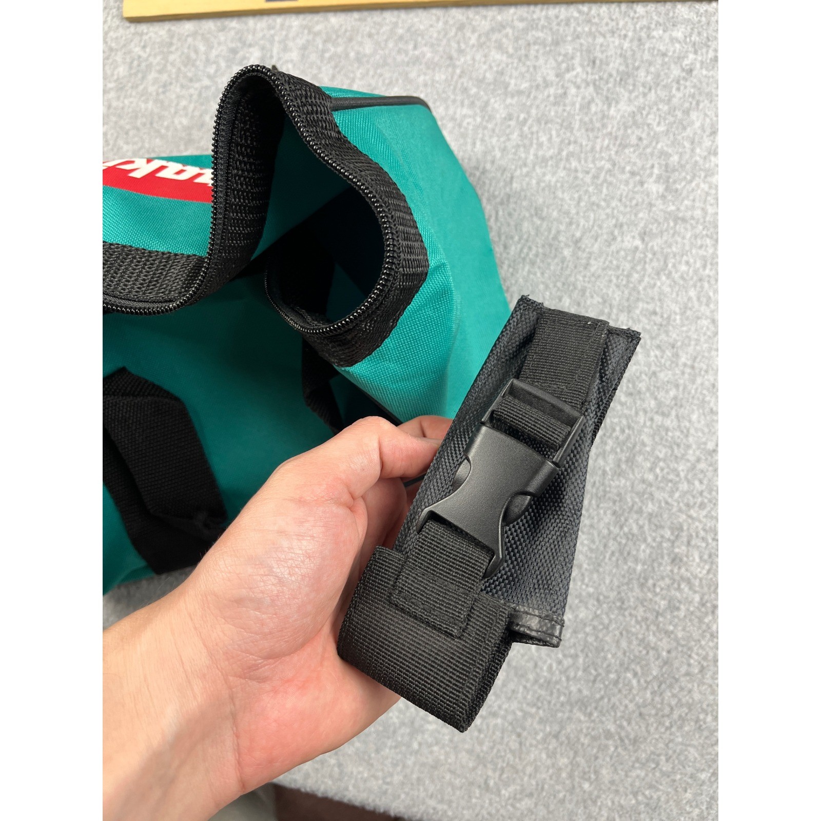 Makita Tool Bag Small Teal Black Zippered Canvas Storage Tote