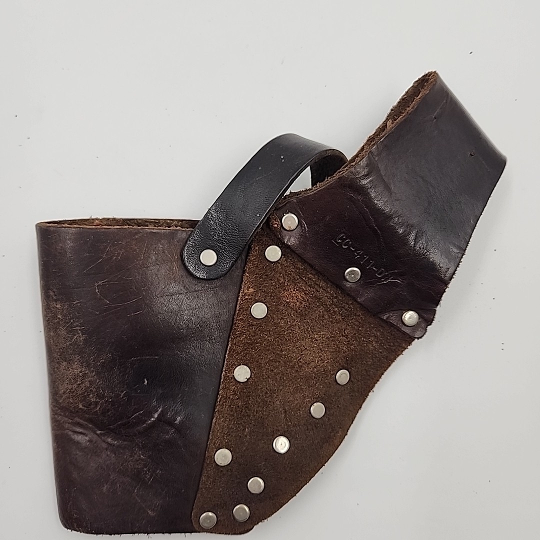 Vtg DeWalt Leather Drill Holster Pouch for Carpenter Electric Tool Belt CC-411DW