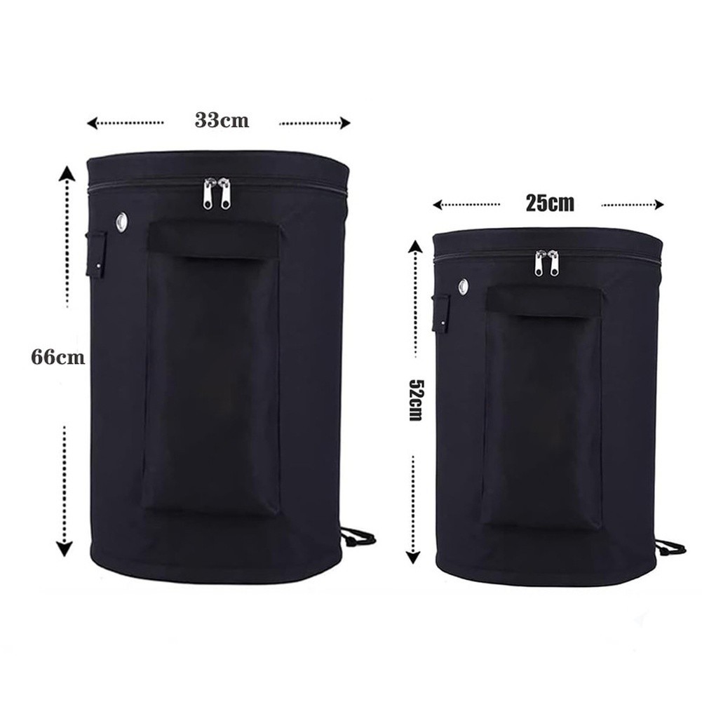 Black Propane Tank Cover 600D Oxford with Ventilation and Windproof Base