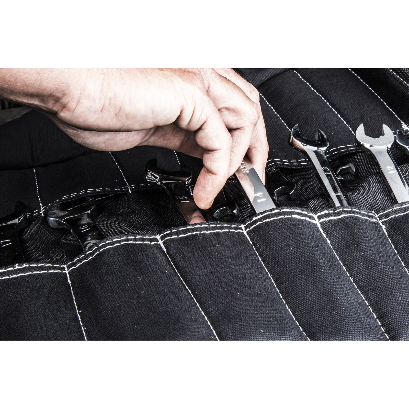 Wrench Roll Sleeve Hand Tool Bag Holder Large Black Dickies 57060