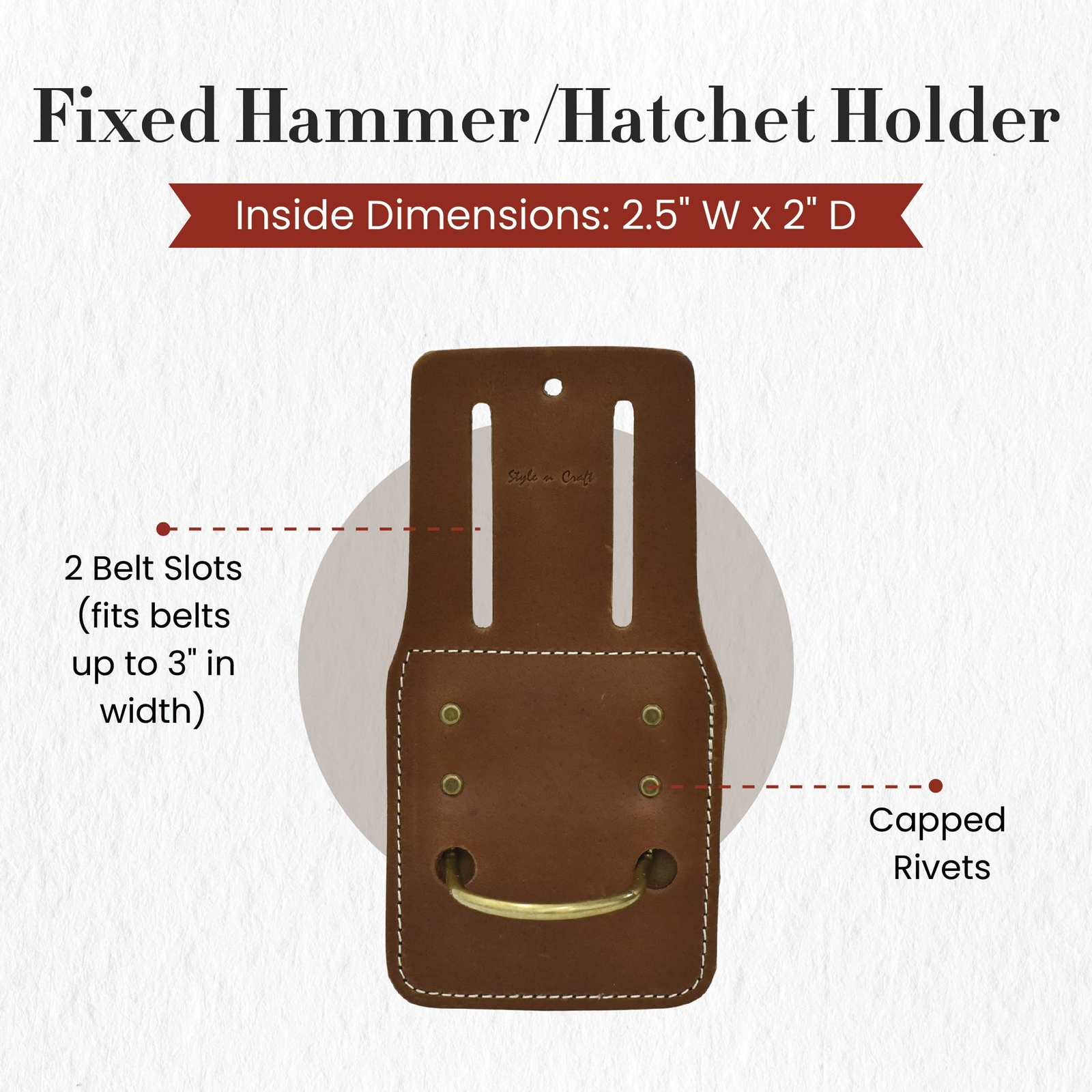 T Fixed Hammer Holder Fullgrain Leather Hatchet Holder Compatible With All Types