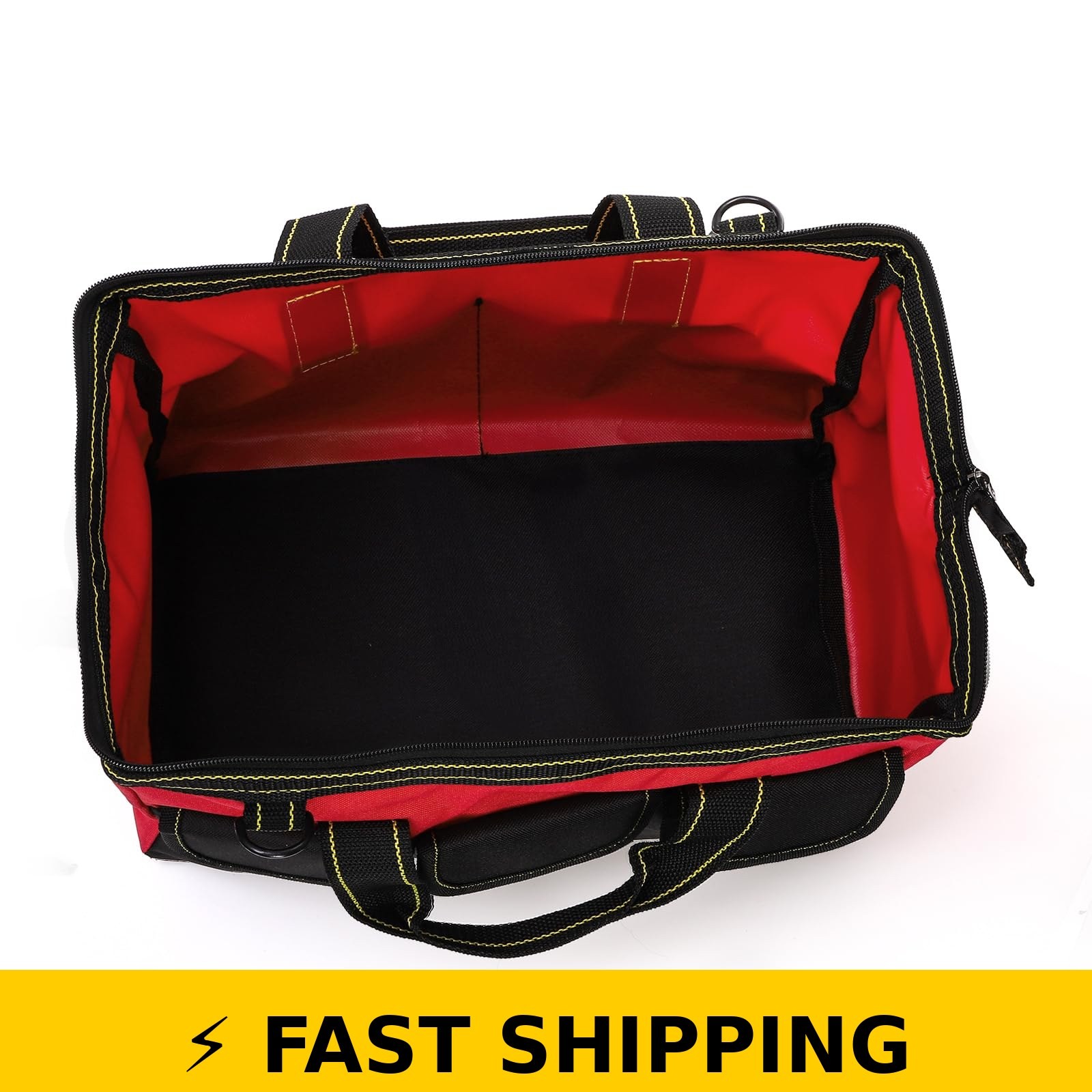 Hiceeden 16″ Wide Mouth Tool Bag – Waterproof, Red