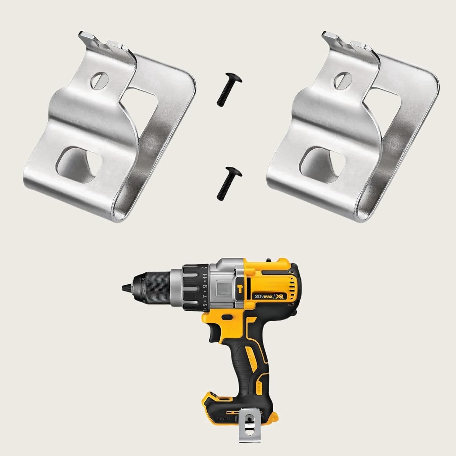 Stainless Steel Belt Clips for DeWalt 20V MAX Tools – 2pcs, Reliable & Durable