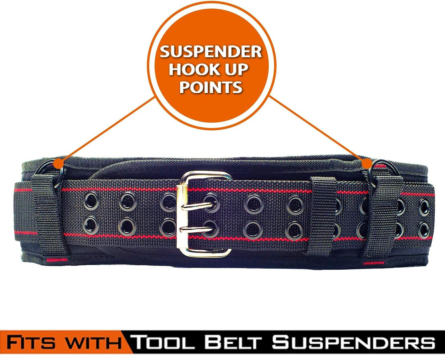 Padded Tool Belt 3 Inch Heavy Duty Work Tool Belt with Back Support Adjustable W