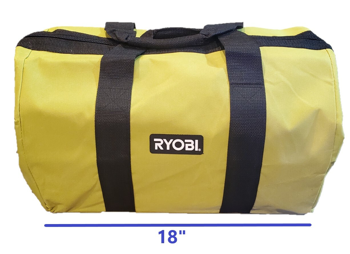 ***NEW*** Ryobi – Contractors Heavy Duty Green Large Tool Bag – 18″ x 14″ x 12″