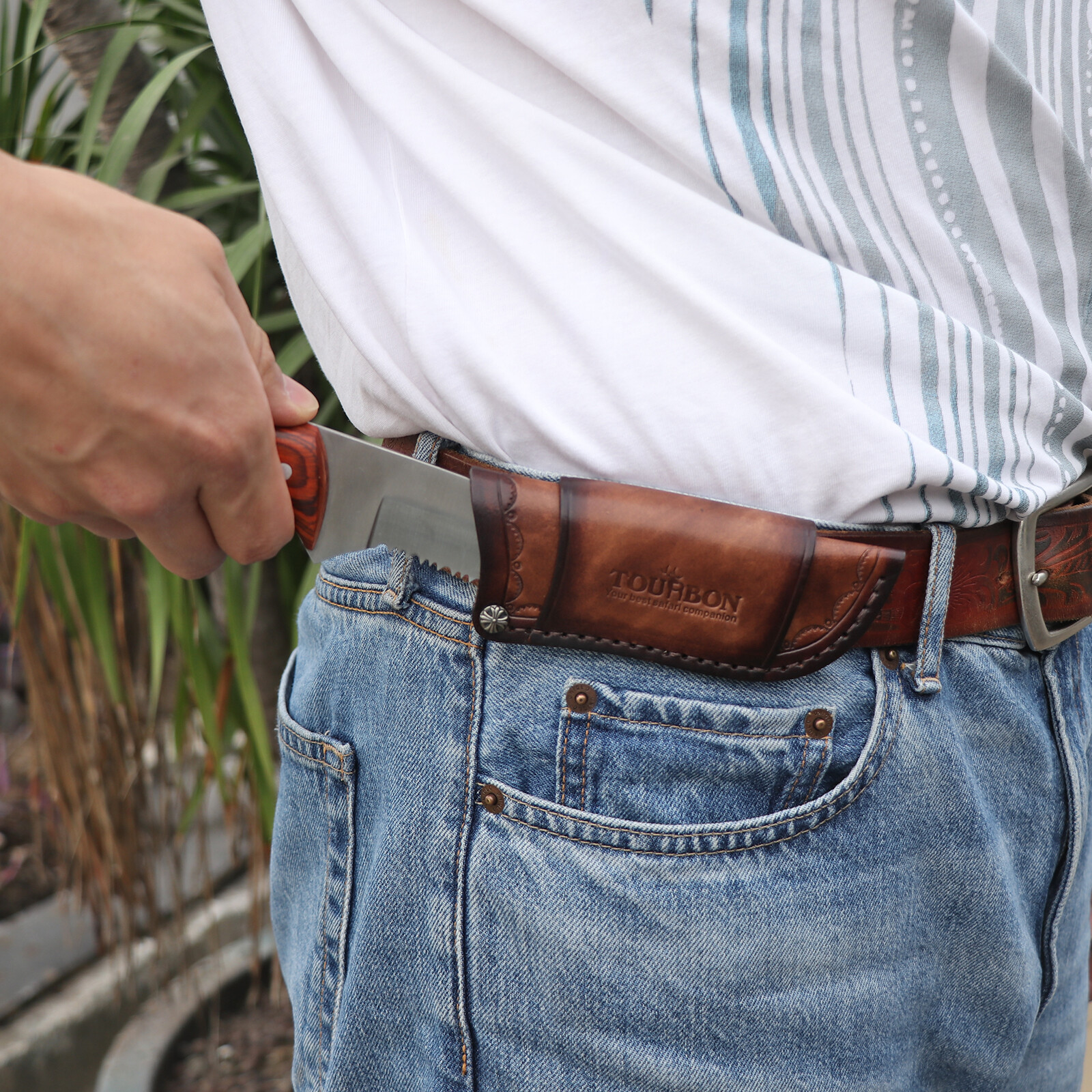 TOURBON 4″ Knife Blade Sheath Belt Holster Mini Pocket Folding Knife Protector