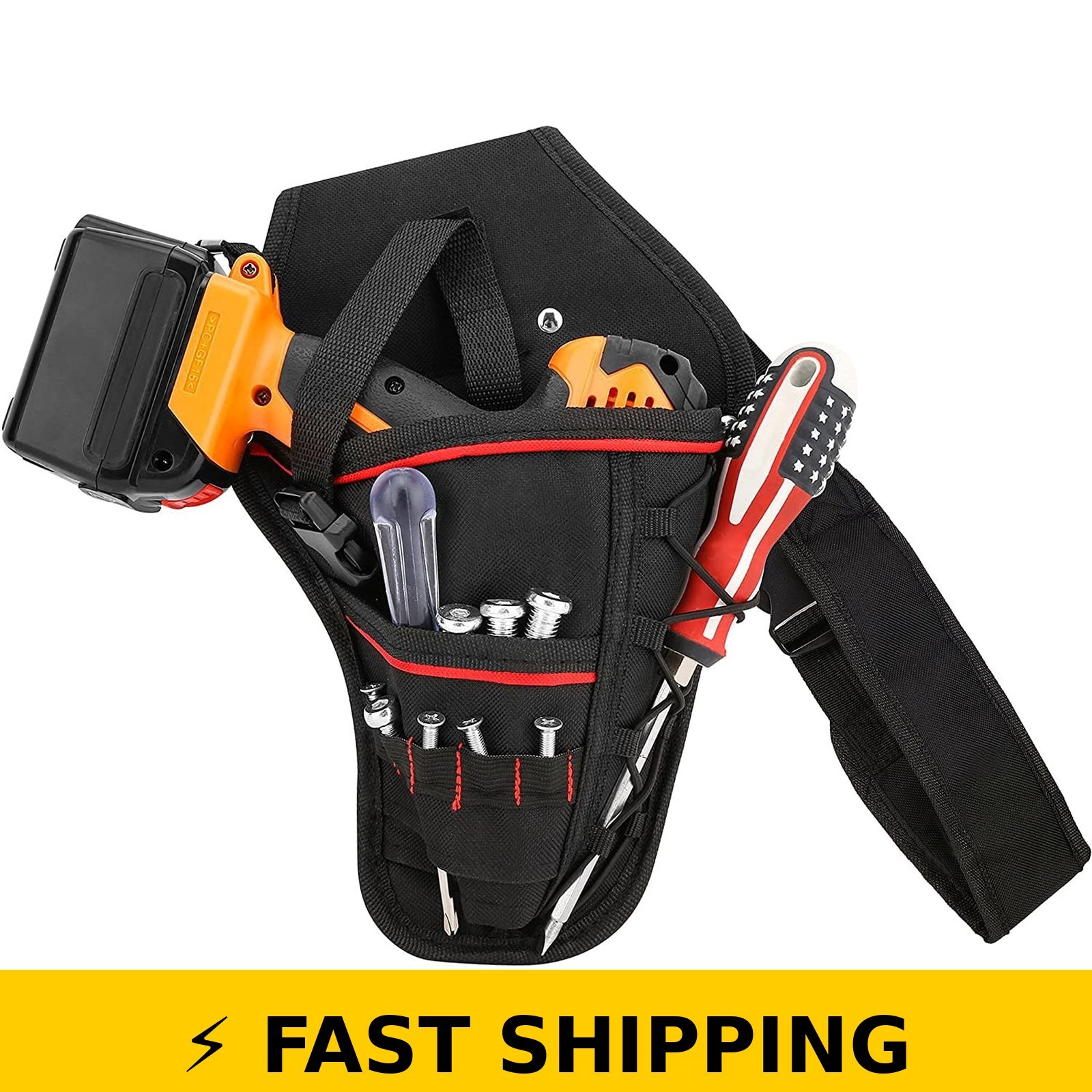 LYTIVAGEN 30cm Heavy-Duty Impact Drill Holster – Portable Tool Pouch