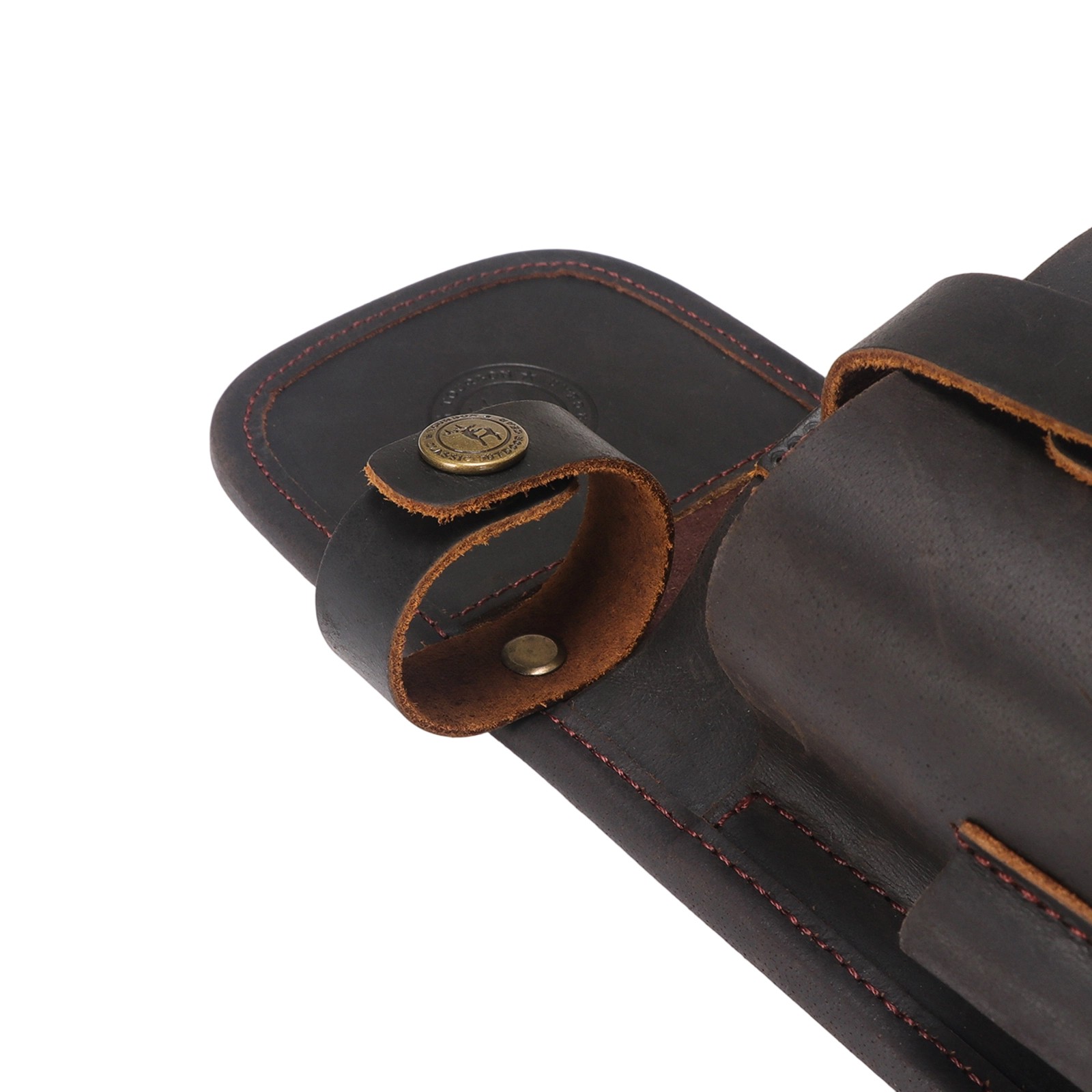 Tourbon Leather Logger Tool Bag Axe Felling Wedges Carry Pouch Flat File Holder