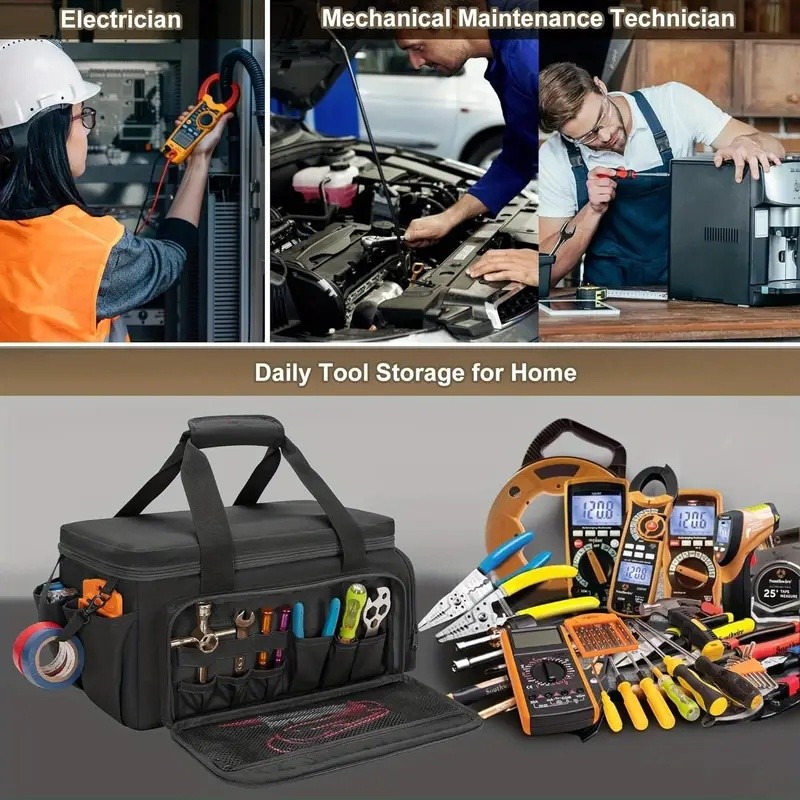 14″Durable Heavy Duty Durable Portable Tool Storage Bag Organizer,Large capacity