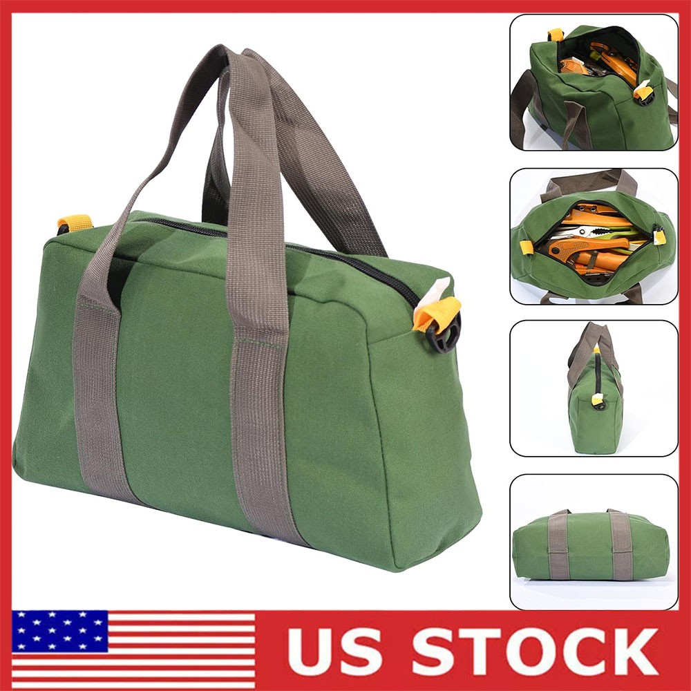 Heavy Duty Canvas Tool Bag Carry Tote Work Storage Utility Mechanics Waterproof