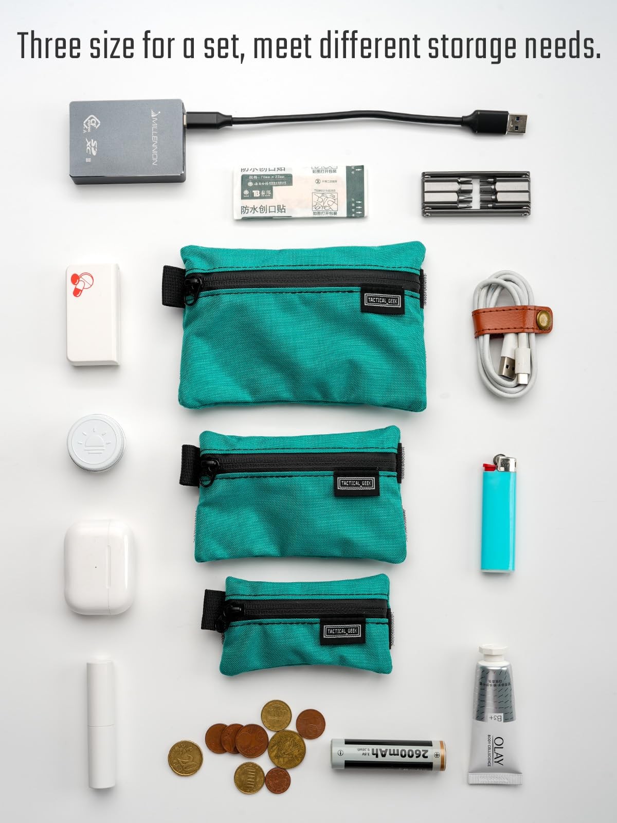 Storage A5 EDC Storage Pouch Set, Molle EDC Gadget Pouch, Multi-Functional Ut…