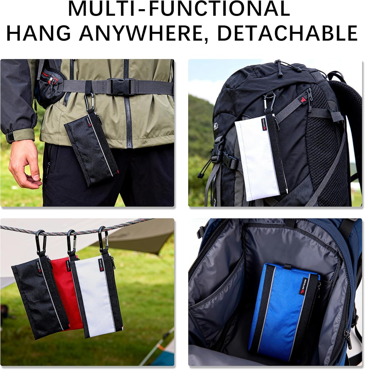Small Tool Pouches with Zipper Premium Small Tool Bags Waterproof 1680D Pouch Ba