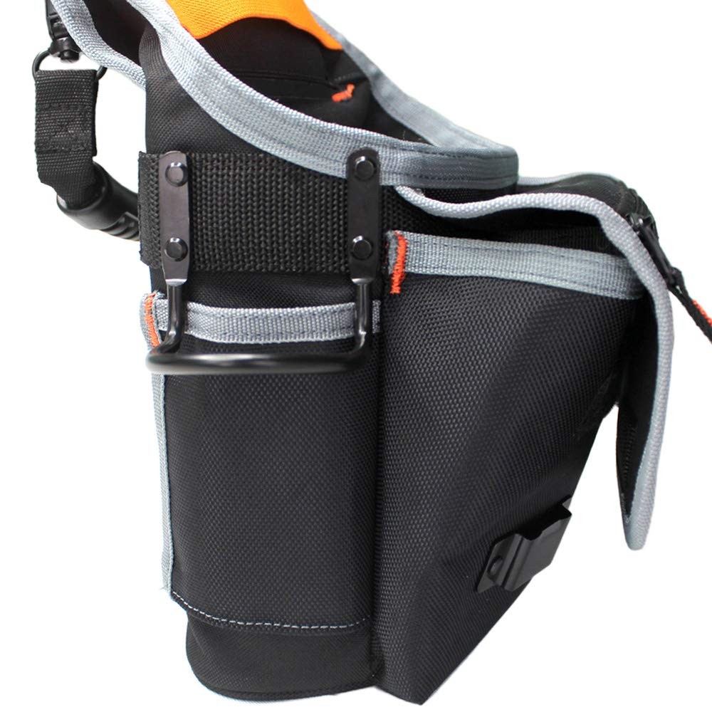 MELOTOUGH Electrician Tool Pouch Bag with 10″L x 3.35″W x 12.6″H, Black