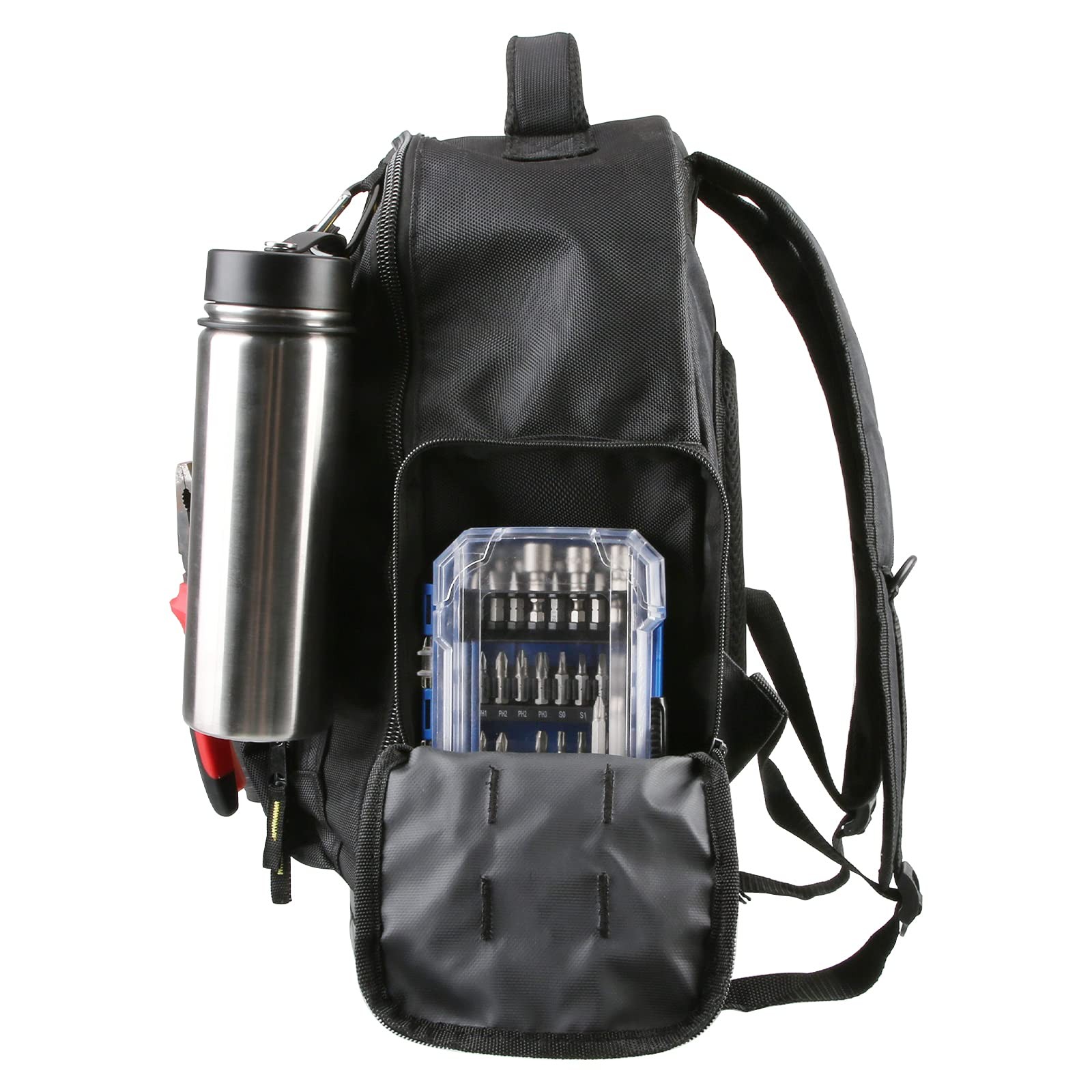 S Tool Backpack Moulded Waterproof Base Padded Shoulder Straps Breathable Padded