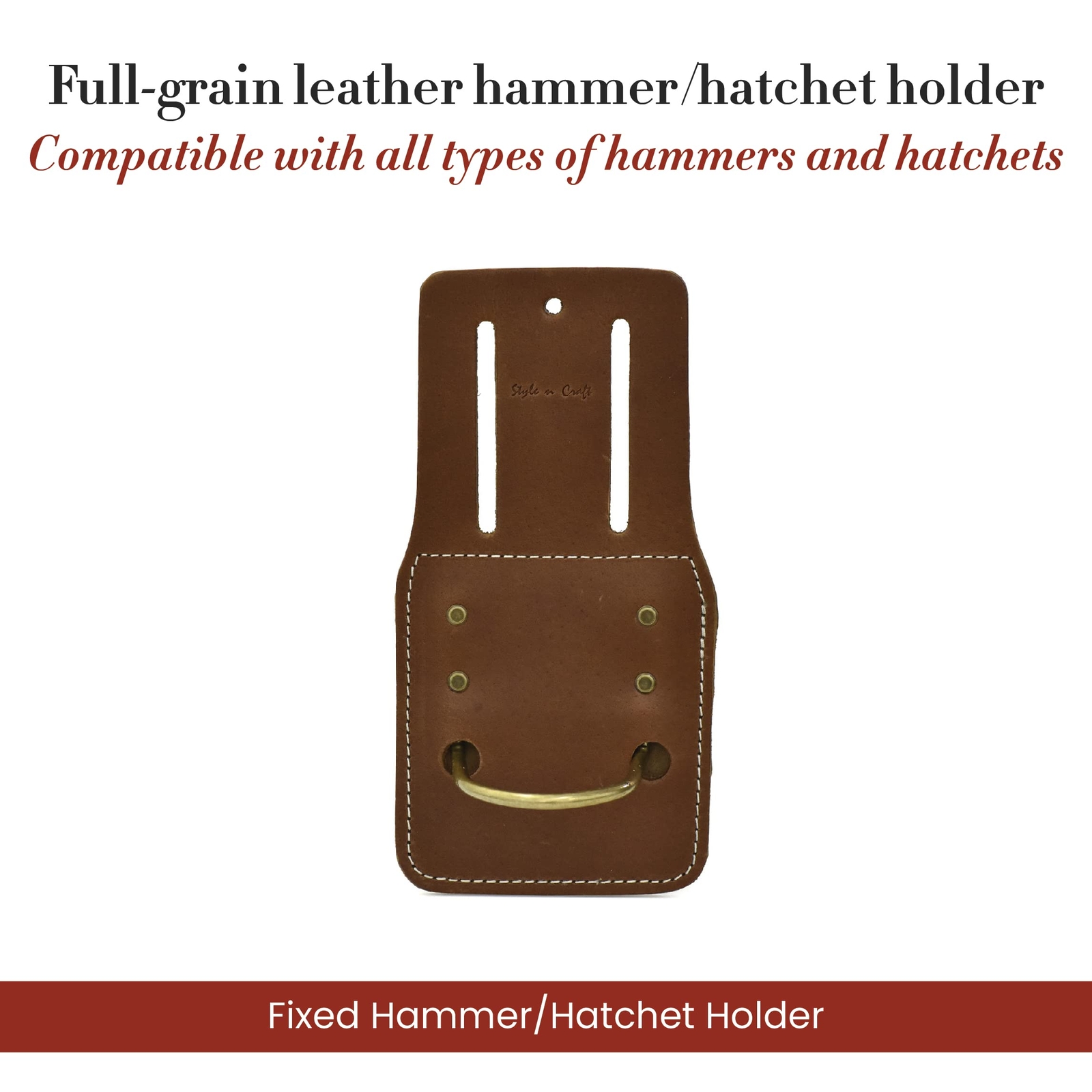 T Fixed Hammer Holder Fullgrain Leather Hatchet Holder Compatible With All Types