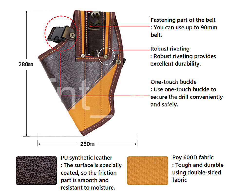 Kaya Life KL-801 Poly 600D Drill Pouch