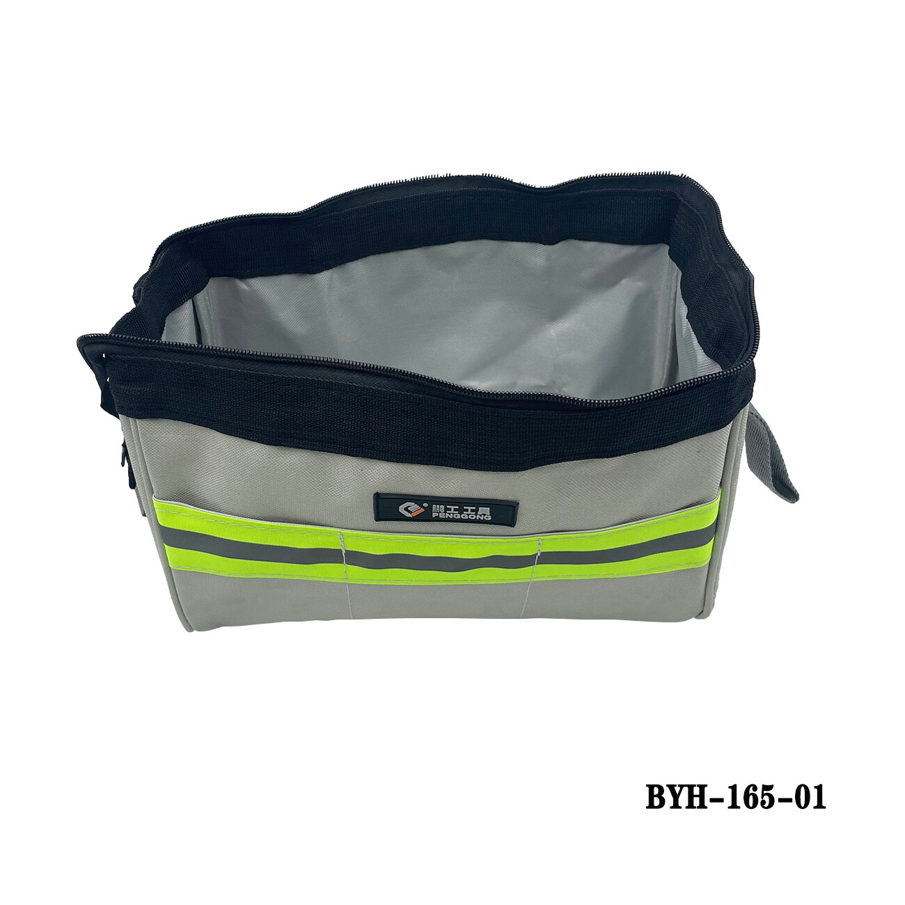 Heavy Duty Professional Tool Bag with Metal Zippers Wide Mouth Multi-Purpose Pro