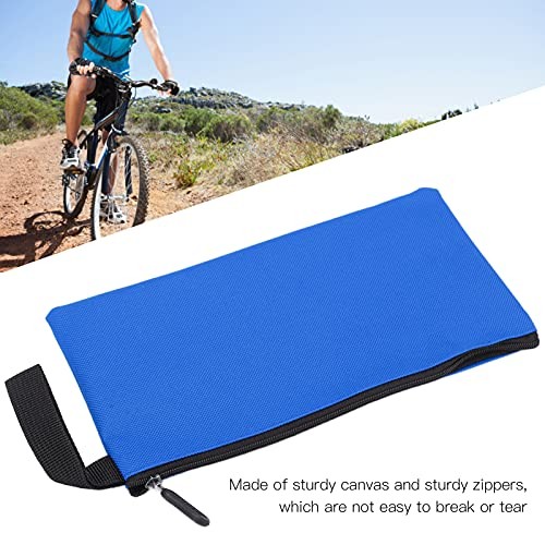 Tool Pouches with Zipper—Canvas Waterproof—Blue—Waterproof Hardware