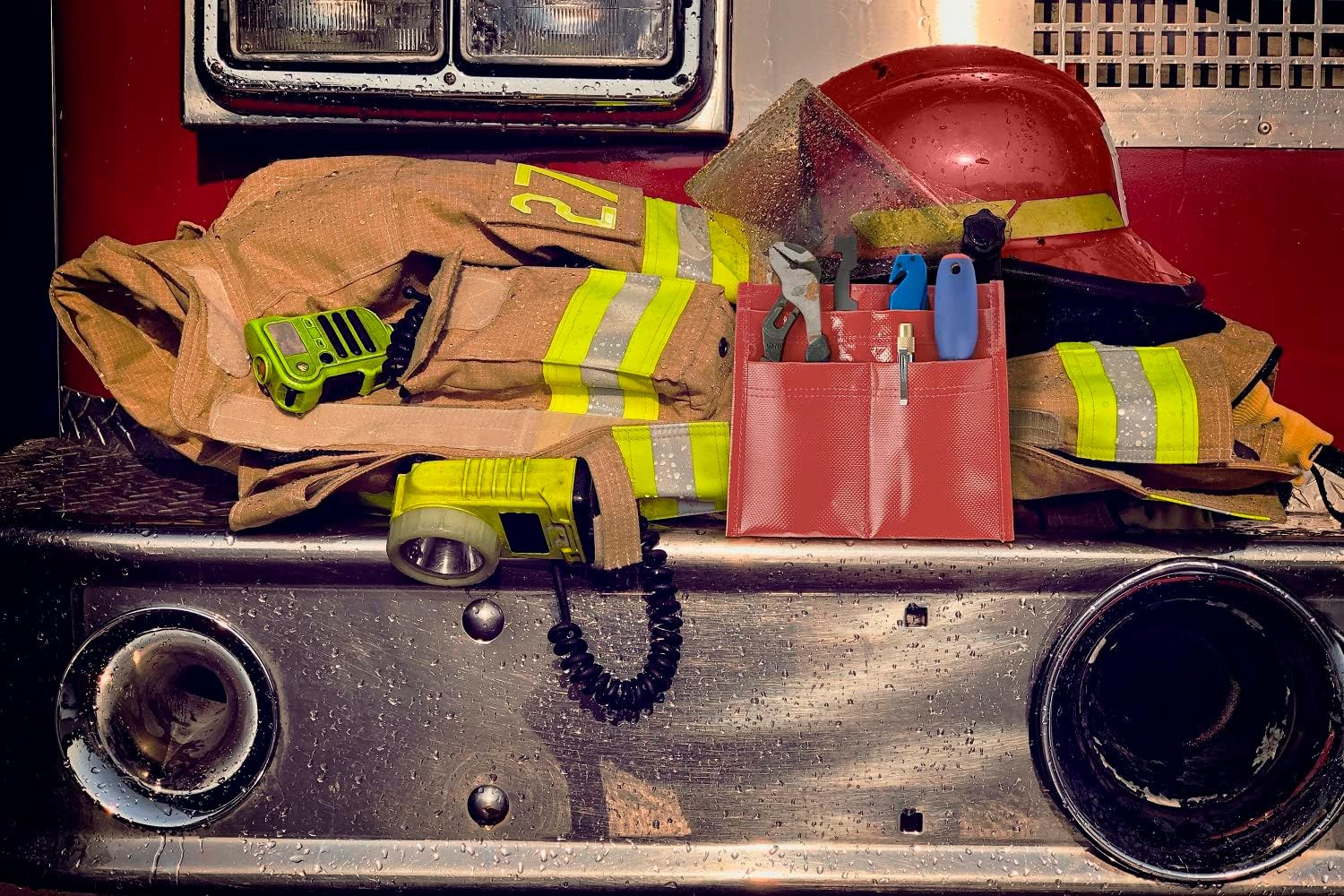 Line2Design Firefighter Tool Pouch 4-Pocket Tool Holder Police Belt – EMS Glove