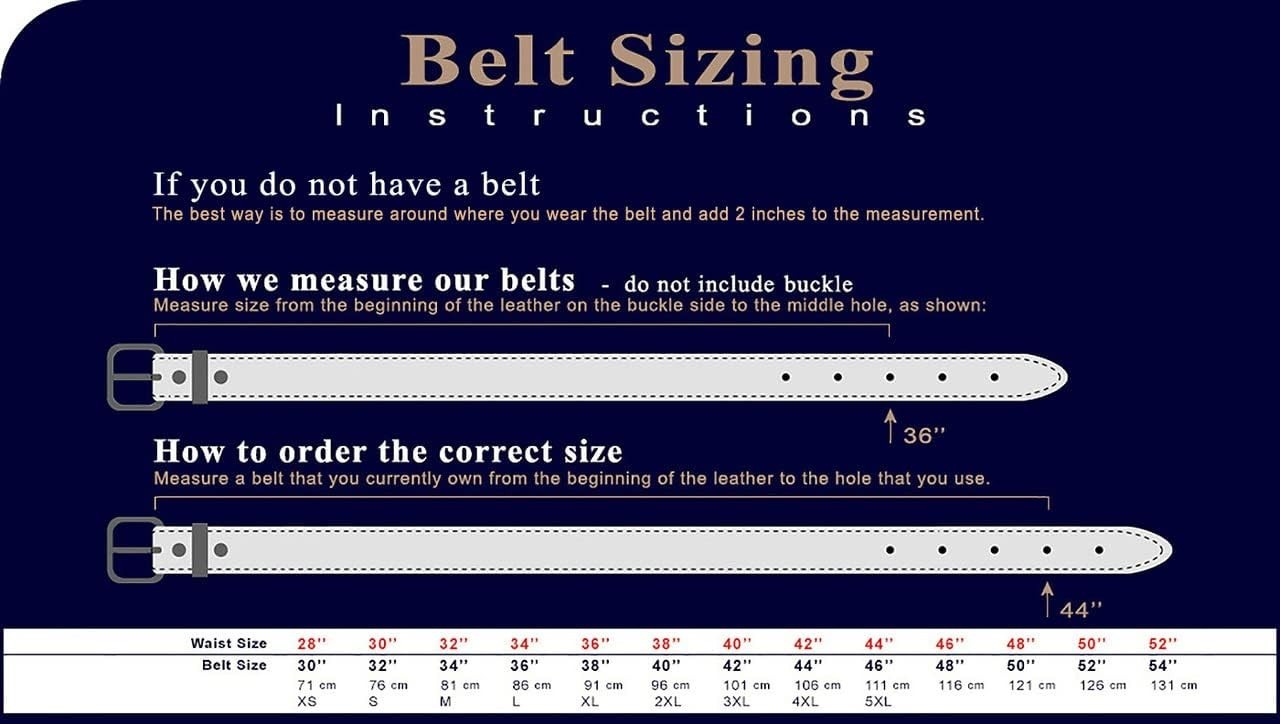 Full Grain Leather Work Belt 1-3/4″ Wide, Silver Buckle