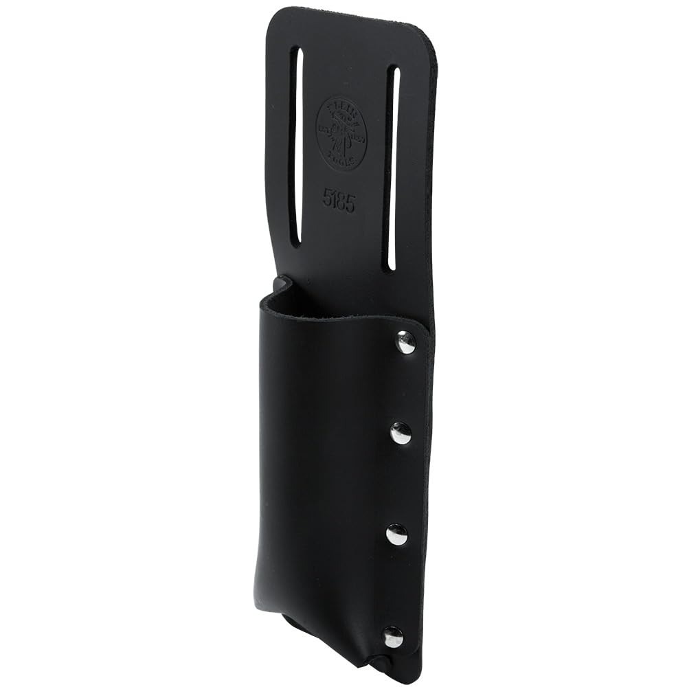 Klein Tools Leather Utility Knife Holder Pouch Fits 2.5 Inch Belts Durable Black