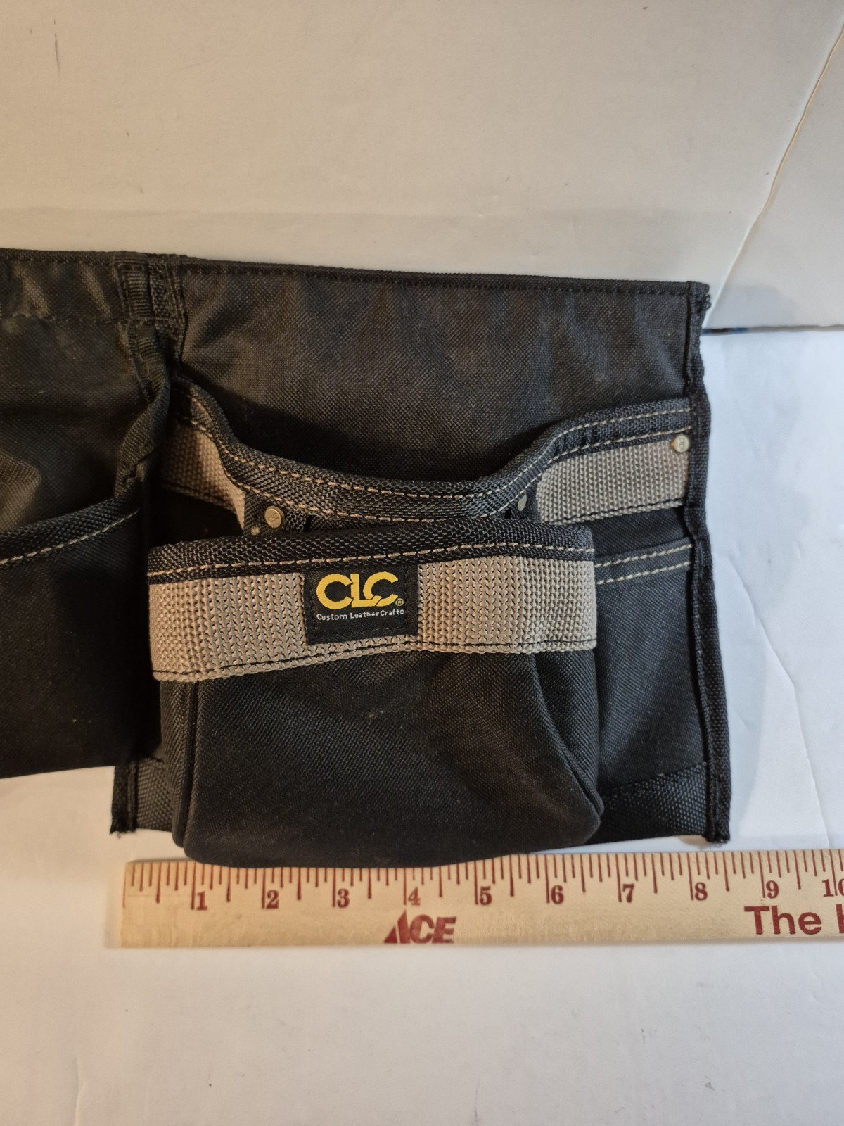 CLC Work Gear Black Polyester Tool Belt 7 Pockets 3 Sides Apron 42″ Waist
