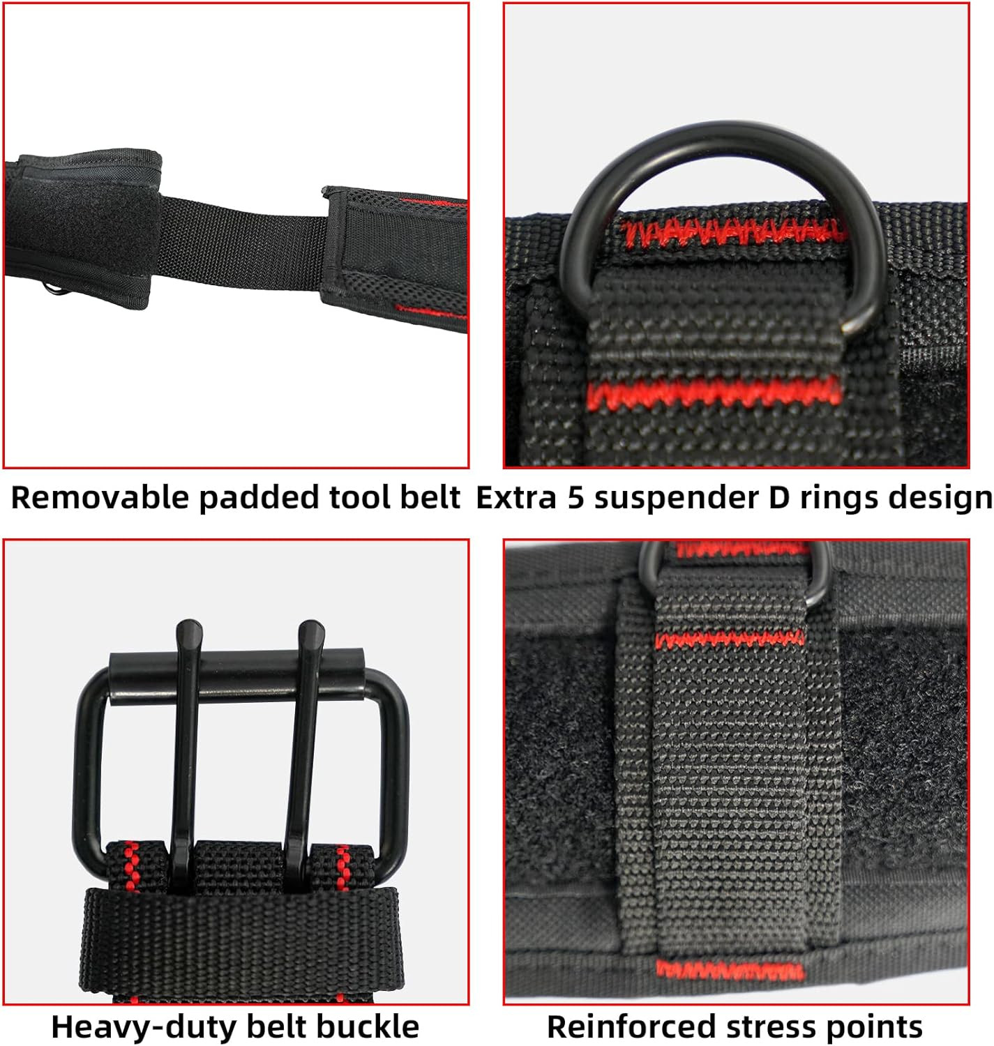 Pro Framer’S Combo System Apron Tool Pouch Tool Belt with Suspenders Builder Hea