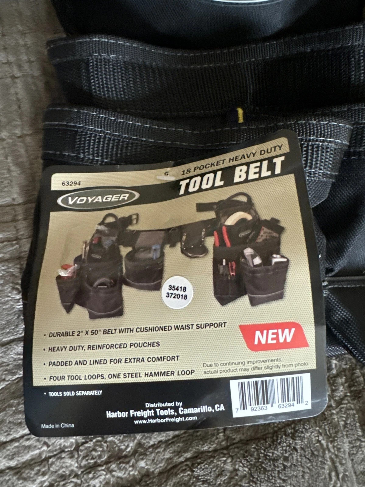 NEW Voyager 18 Pocket Heavy Duty Tool Belt – 63294 – FREE SHIPPING