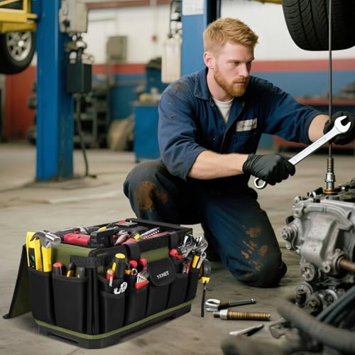 Green Heavy Duty Tool Bag 16″ – 46 Pockets – Electrician Tool Bag
