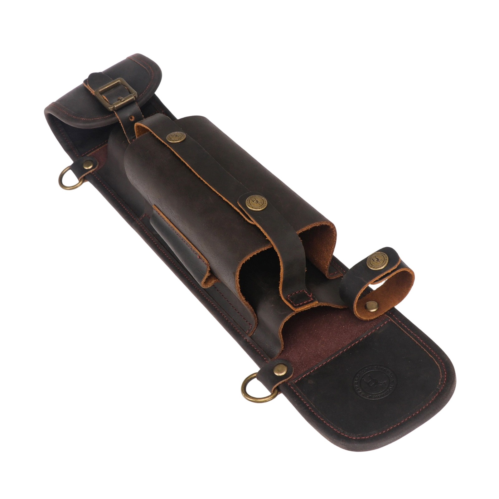 Tourbon Leather Logger Tool Bag Axe Felling Wedges Carry Pouch Flat File Holder