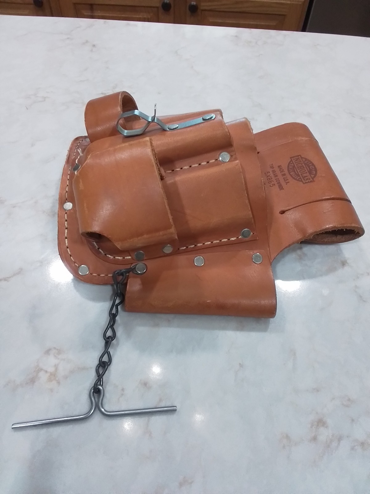 Nicholas Work Gear Top Grain Cowhide Tool Pouch 5×865 603 Made in USA