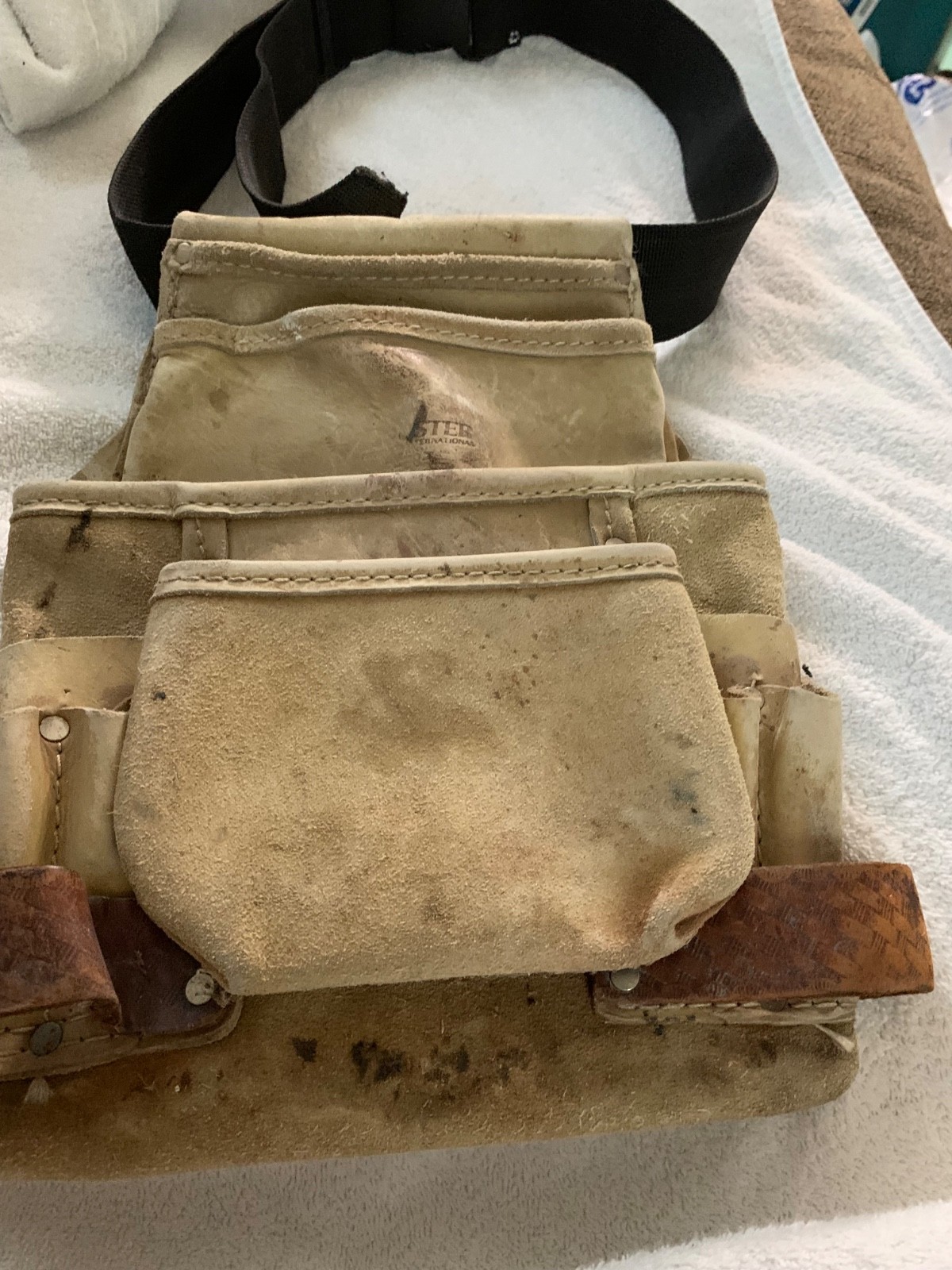 Vintage Genuine Leather Tool Pouch Bag By Rooster R-500