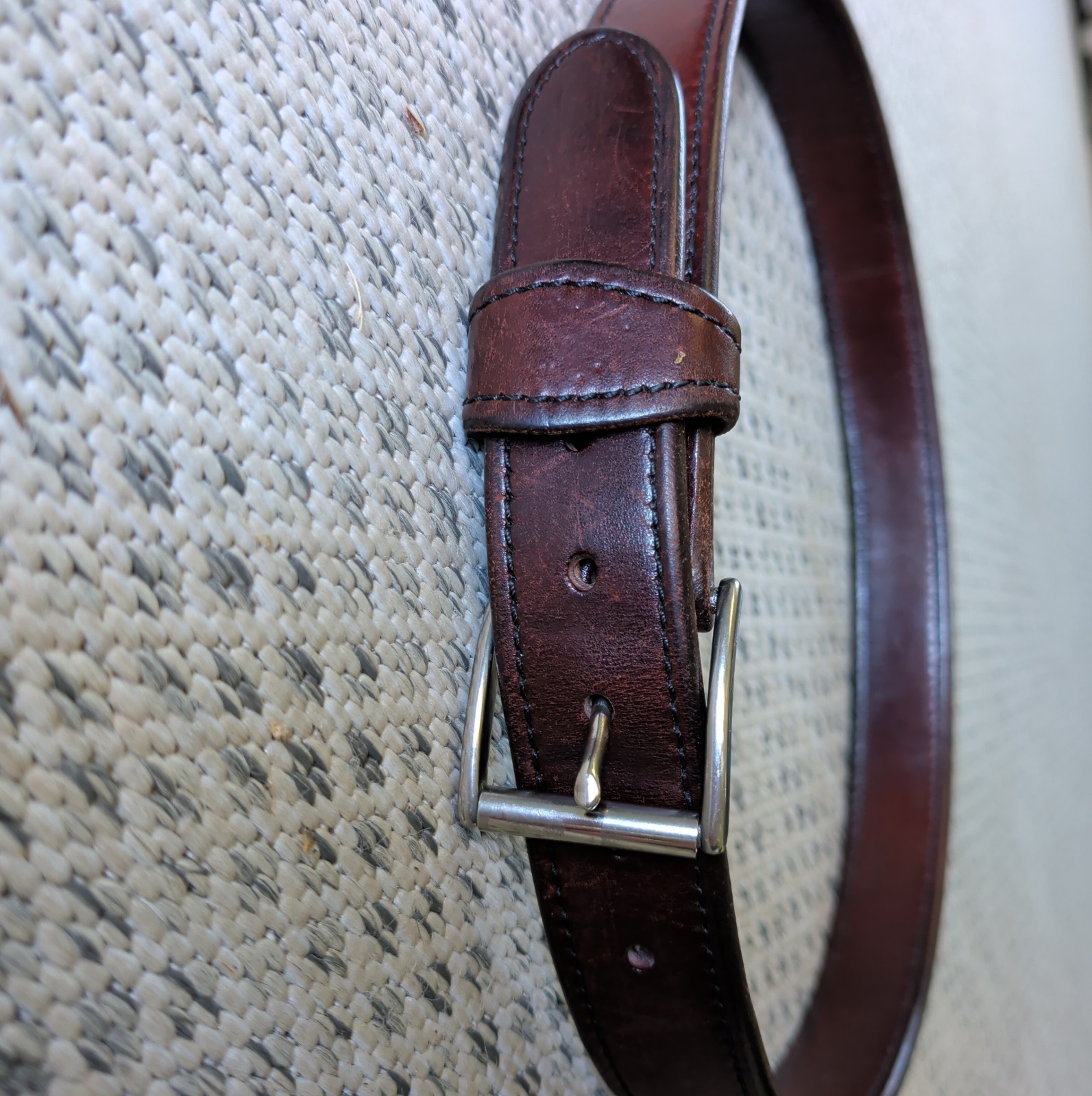 Vtg OCCIDENTAL Leather 5008 1.5″ W35-39 Working Mans Belt America’s Best 37″ VG+