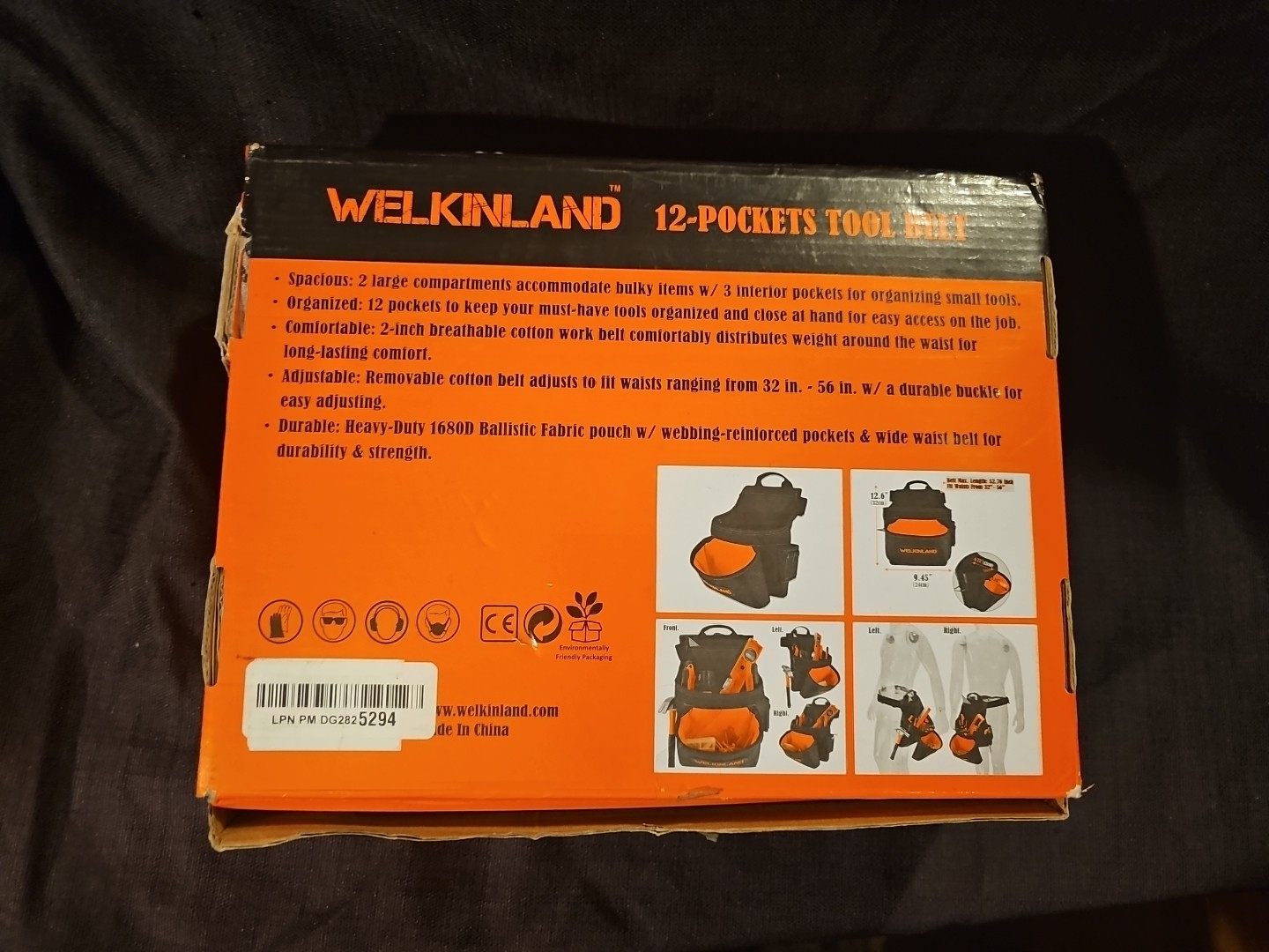 Welkinland 12 Pocket , construction, carpenter, handyman Tool Pouch Electricians