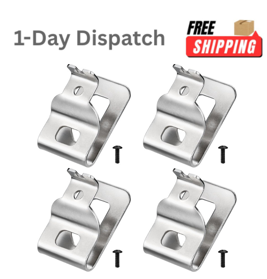 4Pcs Dewalt Drill Belt Clips Stainless Steel Hook 20V Tool Holder Kit